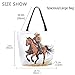 ZzWwR Fashion Extra Large Shoulder Tote Bag, Cowboy Riding Horse Canvas Durable Daily Weekender Handle Bag Ideal for Gym Picnic Yoga Beach Travel Kitchen Market Grocery Shopping