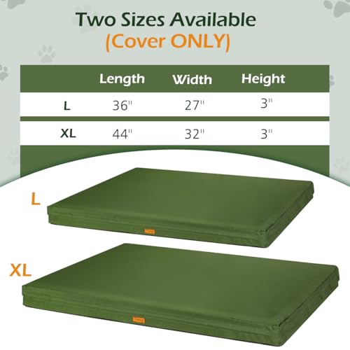 Waterproof-Dog-Bed-Cover-Replacement-Dogs-Beds-Covers-with-3-Sided-Continuous-and-Smooth-Zipper-Washable-Removable-Pet-Bed-Mattress-Protector-Cover-36x27x3-inch-L-Cover-Only - Cucciolini Doodles   Waterproof-Dog-Bed-Cover-Replacement-Dogs-Beds-Covers-with-3-Sided-Continuous-and-Smooth-Zipper-Washable-Removable-Pet-Bed-Mattress-Protector-Cover-36x27x3-inch-L-Cover-Only