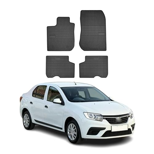 OMAC Tapis de Sol Compatible avec Dacia Logan 2012-2022 Caoutchouc Noir