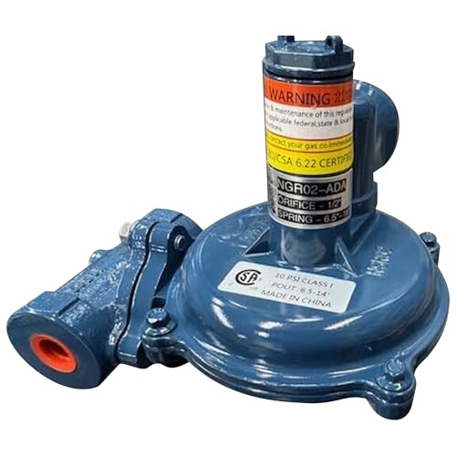 NMT NGR02-50 Natural Gas Regulator 1/2 NPT Low Pressure Max 10 PSI 1558 CFM NG 2430 CFM Propane Spring Loaded with Internal Relief Valve 4 x 6 x 7