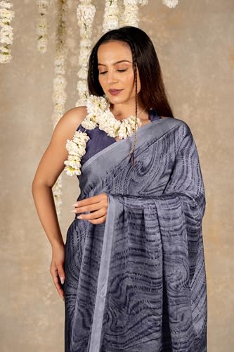 Image of MIRCHI FASHION Saree for Woman Chiffon Shibori Printed | Lightweight Regular Use and Professional Office Sari with Blouse Piece