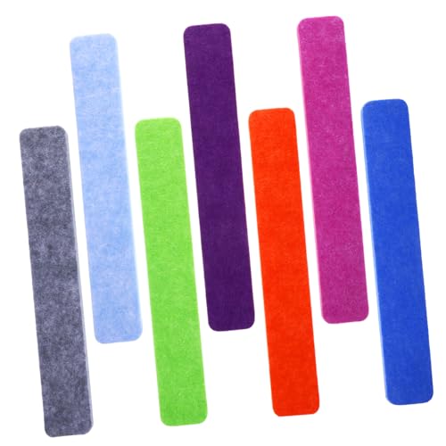 PRETYZOOM 7pcs Self-Adhesive Felt Bulletin Board Strips for Photos and Notes Multi-Color Memo Felt Strips Easy to Install Wall Organizer for Home Office and School