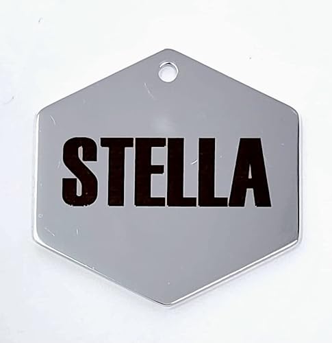 Miniatura 7 de Dr. Fremont's Etiquetas de identificación de acero inoxidable grabadas para mascotas personalizadas para collar de gato o perro, fuente audaz para