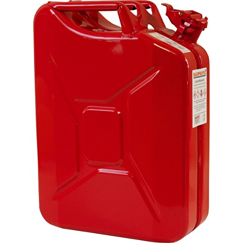 20 Liter Stahlblechkanister GGVS mit Sicherungsstift ROT Benzinkanister Metallkanister 20L