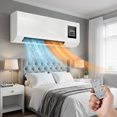 1800W Wall Mounted Mini AC & Heater with Remote