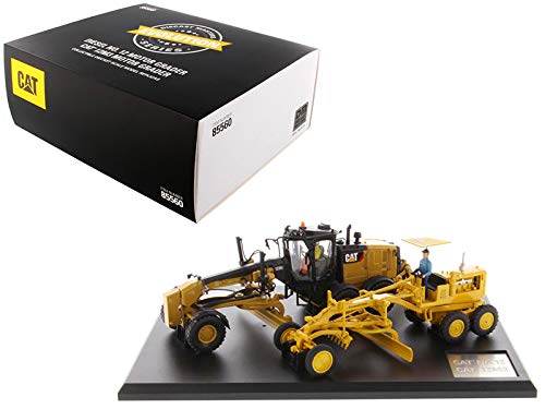 CAT Caterpillar No. 12 Motor Grader (Circa 1939-1959) and Cat Caterpillar 12M3 Motor Grader (Current) with Operators Evolution Series Set of 2 Pieces 1/50 Diecast Models by Diecast Masters 85560