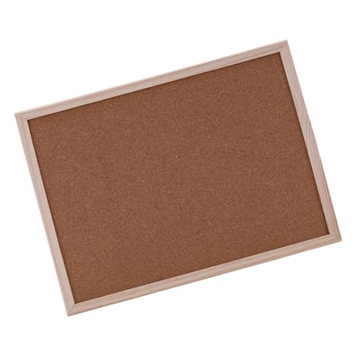 Tablero de corcho decorativo con marco de madera, tablero de anuncios de corcho, boletín de corcho para exhibición de aula, cocina, doble cara
