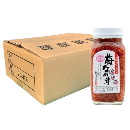 【ケース販売】須坂食品 なめ茸 なめたけ 280g 瓶×20本|長野県産えのき使用|梅肉入り 梅味 梅かつお|ご飯のお供・おつまみ・おにぎり・パスタに|業務用・まとめ買いに|手造り (梅)