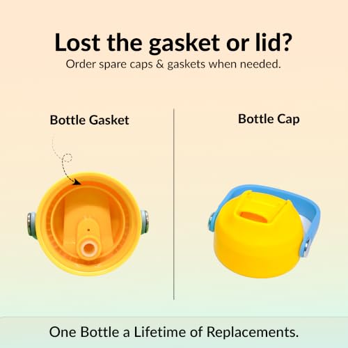 Image of Rabitat Insulated Water Bottle | Stainless Steel Kids 410ml | 20 Hours Hot & Cold | School Bottle for Boys & Girls | Leakproof, BPA Free, Food Grade SS304 | 2 Year Warranty | Mad Eye