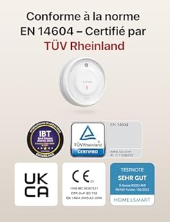 X-Sense Détecteur de Fumée Connecté avec Station de Base SBS50 avec Pad Adhésif Magnétique, Alarme Incendie Intelligent avec Durée de Vie de 10 Ans et Batterie Remplaçable, Fonction APP, XS0D-MR61