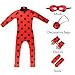 Kids Miraculous Ladybug Costume Bodysuit Jumpsuit Cosplay Fancy Dress Up With Accessiores for Halloween Christmas