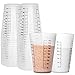 EBIVEN 20 Pcs Plastic Measuring Cups for Liquids Cooking Ounces Reusable 8 oz Paint Mixing Cup, Kitchen Drinking Measure Cup Set