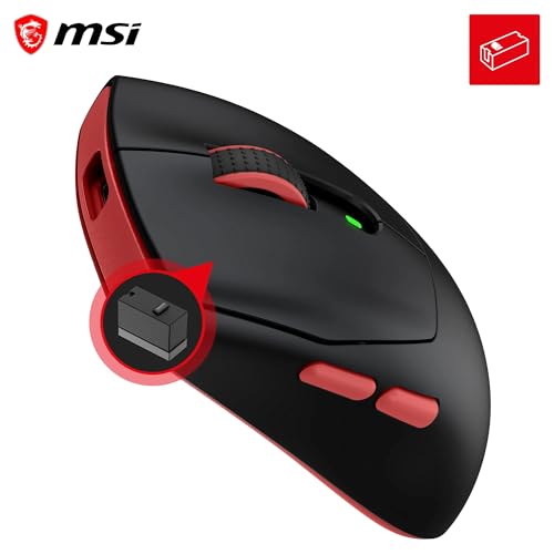 Souris MSI Forge GM340 – Wireless, 12000 DPI, Ambidextre, 6 Boutons - vue 6