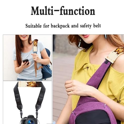 Image of AFPANQZ Golden Butterfly Seat Belt Pads Covers Universal Fit for Truck Vans Sedans SUVs Safety Seatbelt Pad Cushion Comfortable Driving Car Seats Accessories One Pair