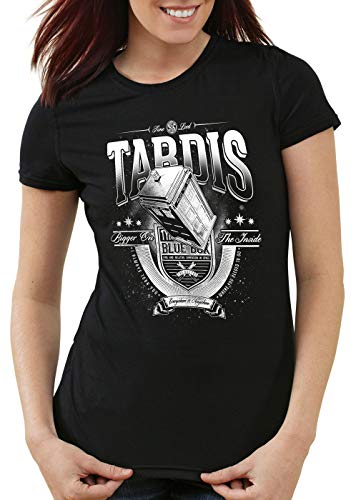 style3 Geronimo in Time and Space Camiseta para Mujer T-Shirt Box Dalek dr Police Doctor, Talla: