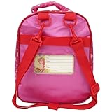 Merendeira Lancheira Escolar Infantil com Pote e Squeeze, Rosa e Vermelho,