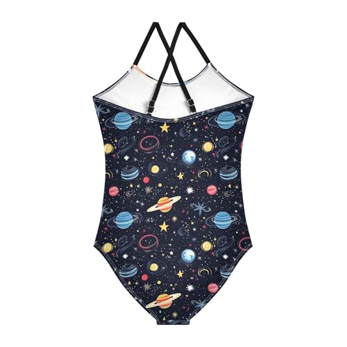 Girls Swimsuit 1-Piecing Toddler Bathing Suit Girl Toddler Swim Suits for Girls Beach Swimwear 4T Starry Night Star Sun Moon2