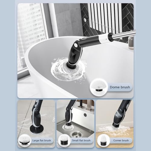 Rechargeable MultiSurface Cleaning Brush Scrubber 380-500RPM Rotation For Shower Door Kitchen Appliances Furniture Care Double Switches Cleaning Brush - Image 8