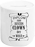 Matériau : céramique Shirtstown Café Diplôme Clown du Monde - Tirelire