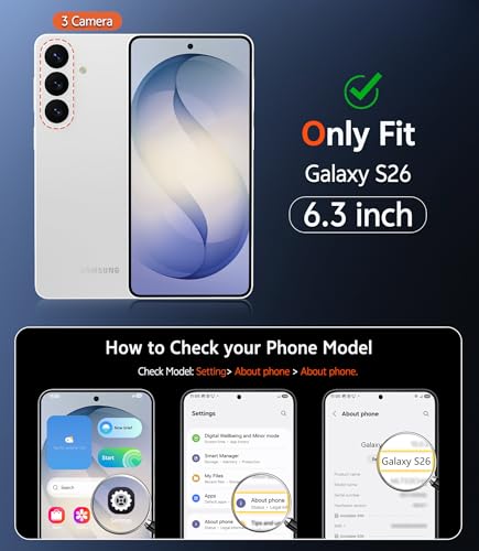 Image of FNTCASE for Samsung Galaxy S26 Case: Clear Anti Yellowing Magnetic Drop Protection Cell Phone Cover Compatible with Magsafe - Rugged Shockproof Protective Bumper Transparent Phonecase (Blue)