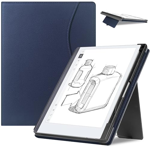 KuRoKo Protective Case for Remarkable 2 Digital Paper Tablet 10.3 inch (2020 Released),Multi-Angle Stand Cover with Pocket & Pen Holder,with Pen Tips Storage case,Only for Remarkable 2 10.3"-Navy by KuRoKo - Used condition - CA$5.72