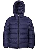 CECORC Winter Coats for Kids with Hoods (Padded) Light Puffer Jacket for Outdoor Warmth, Darkblue, M (8)