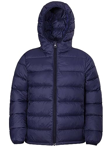 CECORC Winter Coats for Kids with Hoods (Padded) Light Puffer Jacket for Outdoor Warmth, Darkblue, M (8)