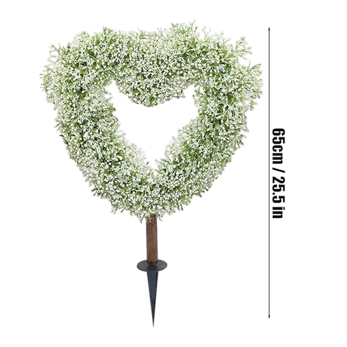 Topiaire artificiel extérieur cœur 65cm décor jardin Saint-Valentin