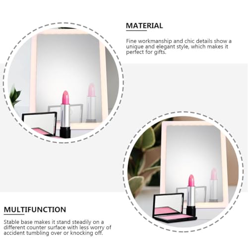 Miroir de maquillage pliable LED rechargeable USB doté de 3 modes d'éclairage tactiles