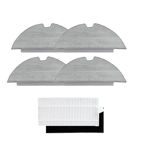 NUHFUFA Replacement Kit 5 PCS Robot Vacuum Cleaner Accessories for Eufy L35, 4xCloths/1xFilters
