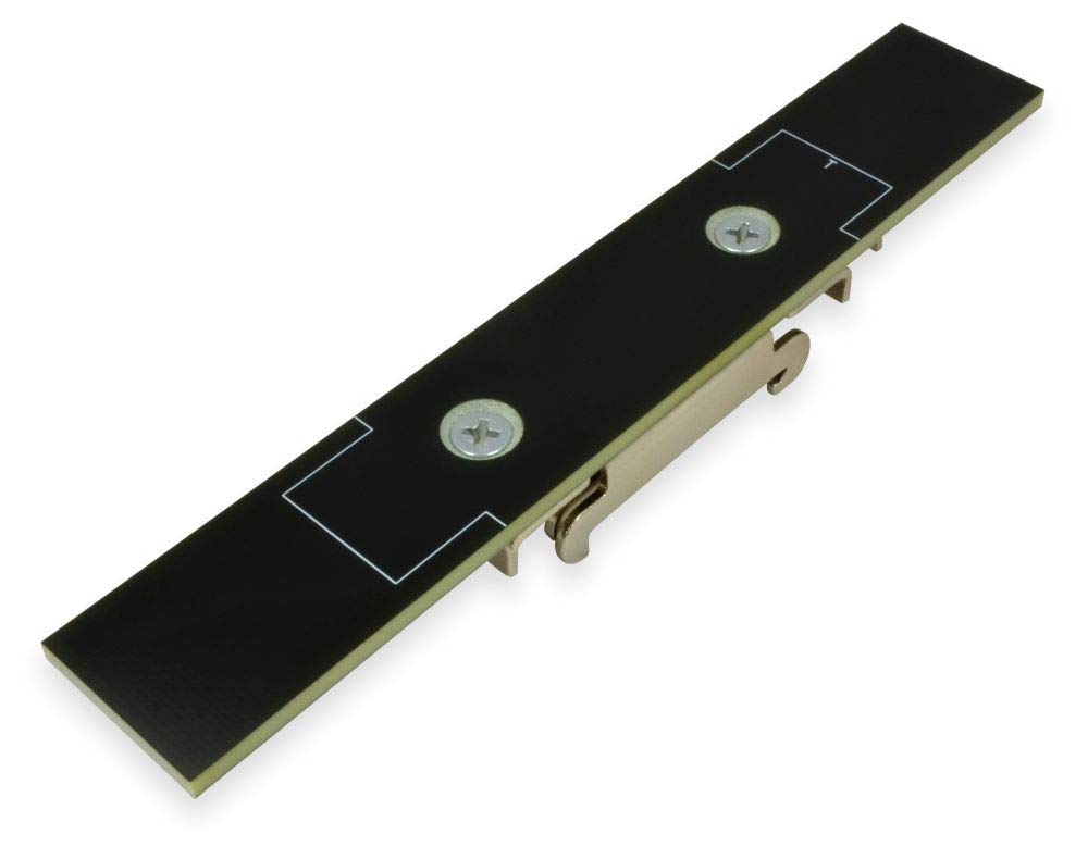 Winford EngineeringDIN Rail Mounting Plates, 0.98" x 6.0" Plate Size, Solid, Black, RoHS Compliant