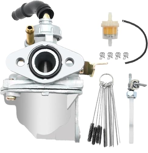 FYNORA-REVIXO ED-1CB71 Carburetor Tune-Up Kit with Fuel Filter and Petcock Replacement for Honda NC50 Express 1977-1981