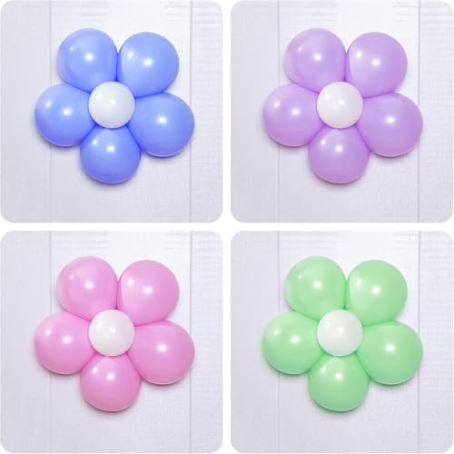 Image of HK balloons 12Pcs Flower Shape Balloon Clips For Birthday Anniversary Baby Shower Event Decorations Item Balloon Clips Holder