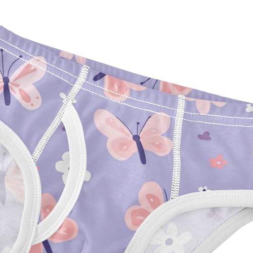 Wusikd Butterflies Flowers Boys' Underwear Cotton Purple Daisy Boys Briefs Soft Toddler Underwear 2T4