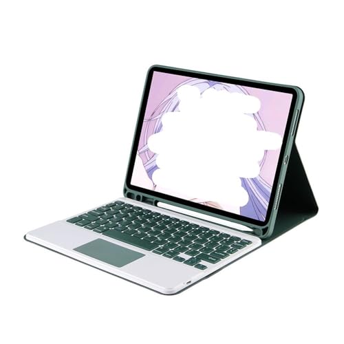 Clavier QWERTY iPad Pro 12,9 avec Étui Cuir Vert et Souris Bluetooth