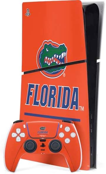 Skinit Decal Gaming Skin Compatible with PS5 Slim Digital Edition Bundle - Officially Licensed University of Florida Blue Jersey Design