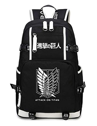 WANHONGYUE Ataque a los titanes Attack Anime Estudiante Bolso de Escuela Backpack Mochila
