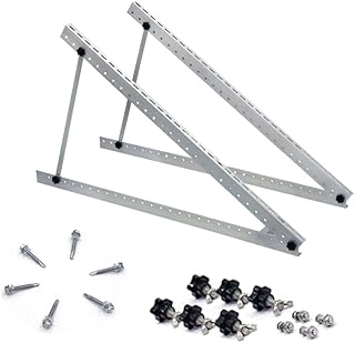 SUNMAK 28inch Adjustable Solar Panel Mount Brackets 0-90° Adjustable Solar Panel Tilt Mount Brackets for Solar Panels Installed on Any Flat Surface for RV, Roof, Boat, Any Off-Grid Systems