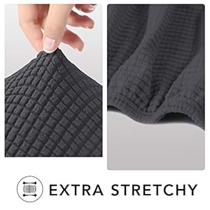 PureFit Stretch Loveseat Sofa Slipcover – Spandex Jacquard Non Slip Soft Couch Sofa Cover, Washable Furniture Protector with Non Skid Foam and Elastic Bottom for Kids (Loveseat, Dark Gray) PureFit Stretch Loveseat Sofa Slipcover–Spandex Jacquard Non Slip Soft Couch Sofa Cover Washable Furniture Protector with Non Skid Foam and Elastic Bottom for Kids Loveseat Dark Gray