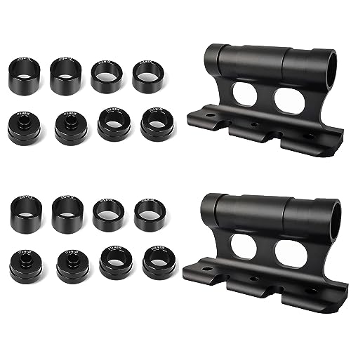 DUOHERESHUI 2 Piezas Soporte De Horquilla De Bicicleta, Bloque De Bicicleta Versátil, Soporte De Horquilla Bicicleta Aleación De Aluminio, para 5/12/15x100mm, 15x110mm 8 Pares De Tapas Laterales