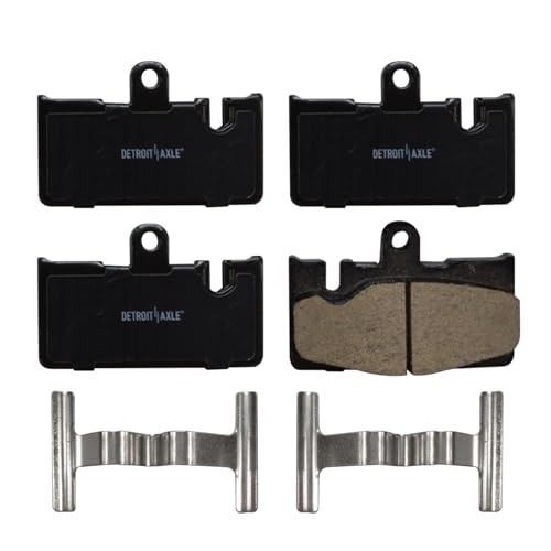 Image of Detroit Axle - Rear Brake Pads for 2001-2006 Lexus LS430 Ceramic Brake Pads w /Hardware 2002 2003 2004 2005 Replacement