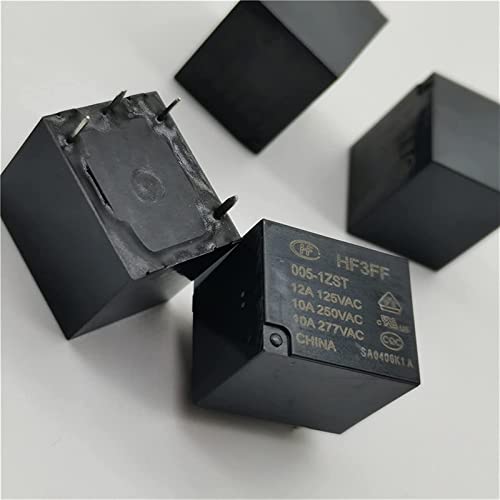 Relé 5pcs placa de circuito electrónico industrial de 4 pines HF3FF 5VDC para automatización 5