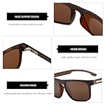 ZENOTTIC Polarized Sunglasses Men Square: Unbreakable TR90 Frame Carbon Fiber Temple UV400 Protection Sun Glasses for Driving - Image 4