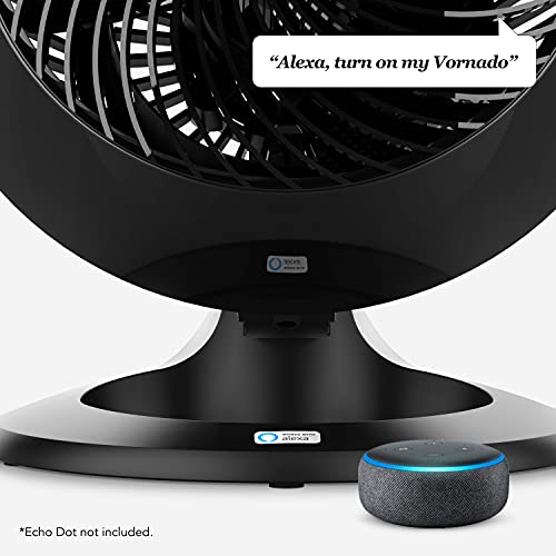 Vornado 660 AE Large Whole Room Air Circulator Fan with 4 Speed Settings, Works with Alexa, Chrome Glide Bar for Directional Airflow, Powerful Targeted Airflow, A Certified for Humans Device, Black by Vornado - Image 2