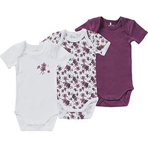 NAME IT NBFBODY 3P SS PRUNE PURPLE NOOS uniseks-baby body