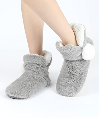 Image of Panda Bros Women's Bootie Slipper Socks, Non-Slip Gripper House Socks