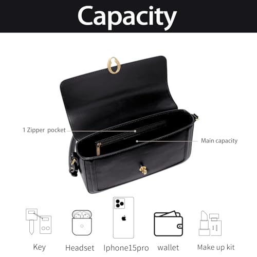 Image of LA FESTIN Small Genuine Leather Purses for Women Designer Shoulder Purse