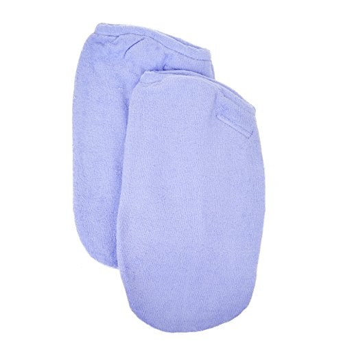 Paraffin Wax Therapy/ Self Tanning Spa Cloth Mitts (3 Pack) (Purple) by Simply Beauty