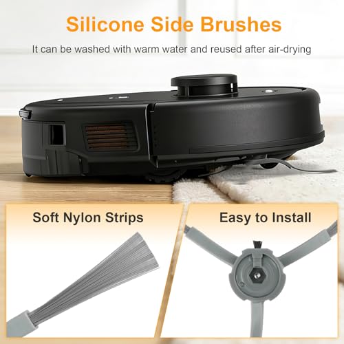 Image of L60 Accessories Kit Compatible with Eufy L60 / L50 Vacuum Robot, 2 Roller Brushs, 4 HEPA Filters, 4 Side Brushs, 1 Clean Tool, 1 Screwdriver for Eufy L60 / L50 Replacement Parts