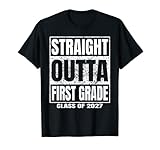 straight outta first grade graduation gifts 2027 1st grade maglietta